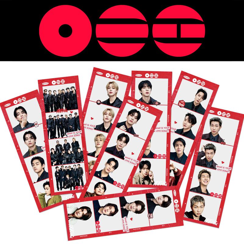 Bts Four-Grid Bookmark: Arirang Cute Collection Selfie Series Book Clip