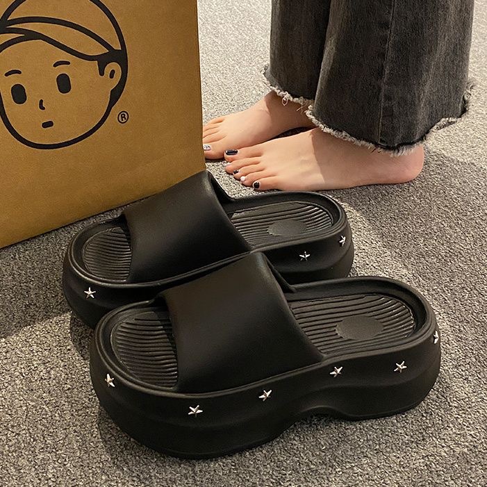 Women's Thick-soled Slippers 2025 New Spring/summer Slip-on Anti-slip Platform Outdoor Wear Beach Sandals For Women_vogvips.com