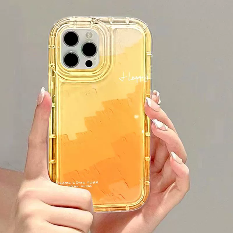 Apple, оранжевый совместимый чехол для телефона, iPhone 12, градиент, iPhone, тренд в интернете