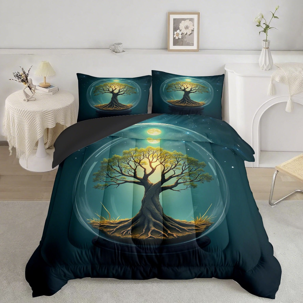 TEMU / JIT Amazon árbol de la vida impresión digital 3D 180gms colcha colcha con colcha de cama