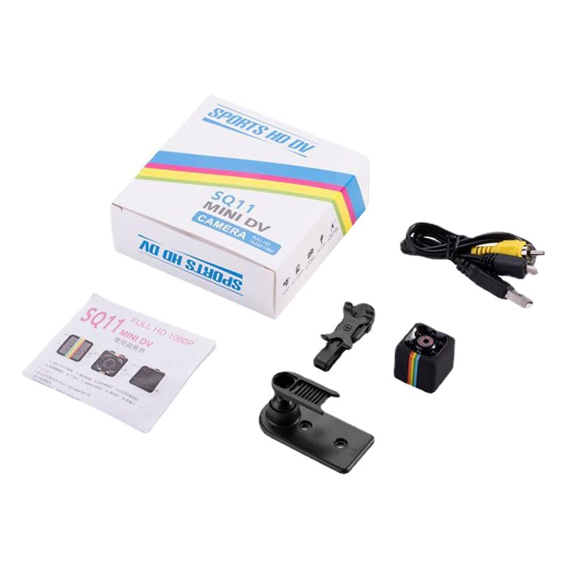 В наличии камера SQ11 1080P, высококачественная портативная мини-камера для активного отдыха, изысканная компактная камера.