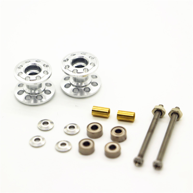 Self-made four-wheel drive accessories 13-12mm color 2-segment aluminum alloy guide wheel, single price