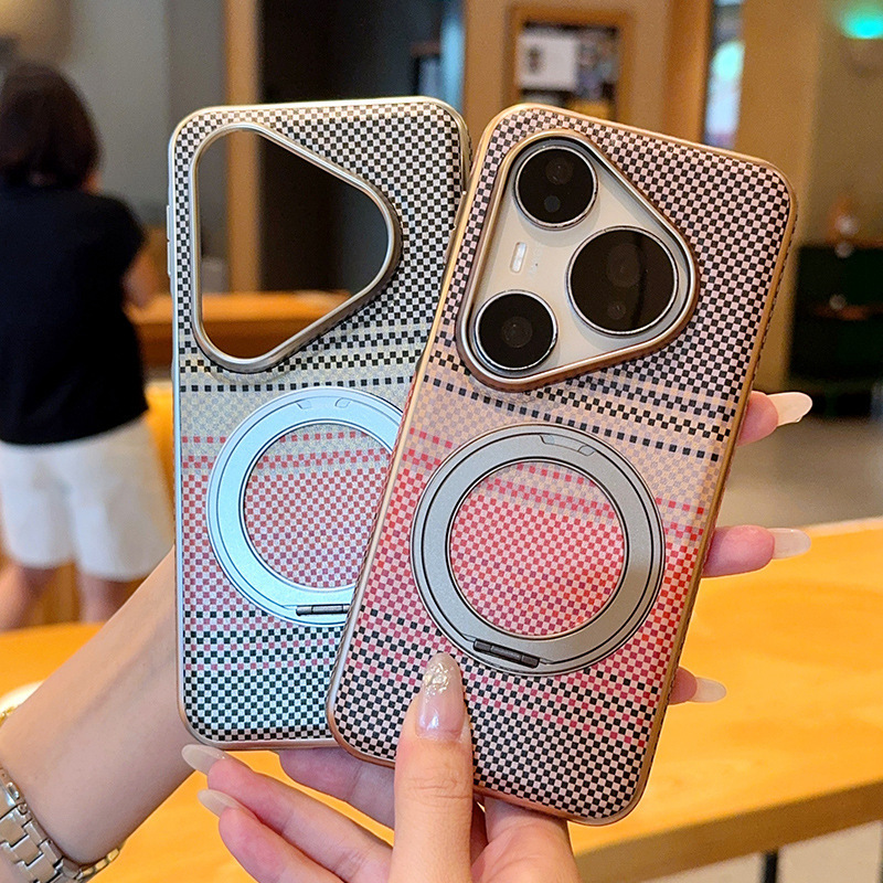 Suitable for Huawei Mate80Promax Magnetic Stand Phone Case, Light Luxury Colorful P80Ultra Anti-Fall Protective Cover