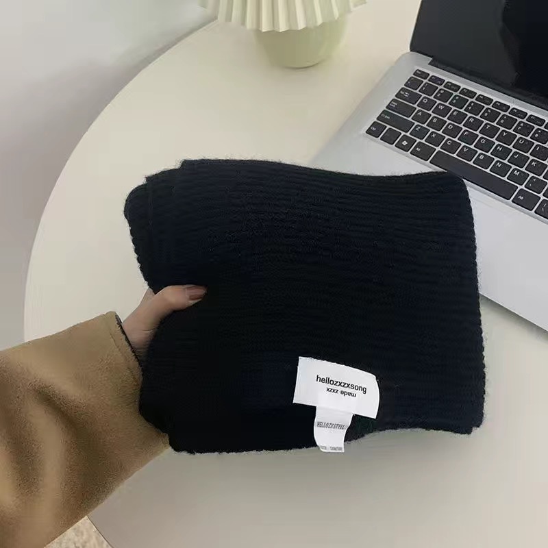 Sciarpa calda per le donne in autunno e inverno Versatile collo di lana lavorato a maglia per coppia Edizione coreana Addensato Nuovo studente_voghion.com