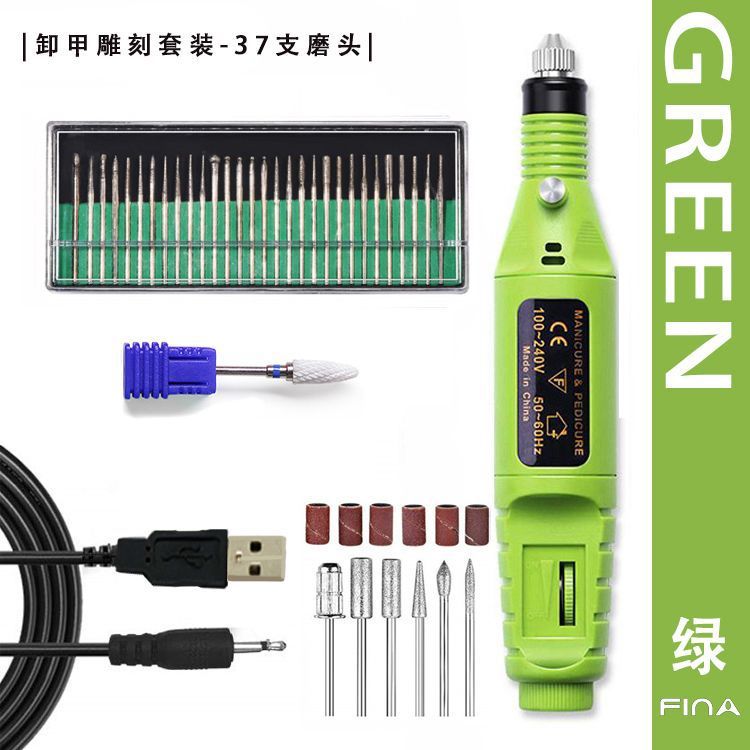 Lijadora de uñas portátil, lijadora de pulido y tallado de uñas, pluma de regulación de velocidad eléctrica, pluma de rectificado de uñas portátil