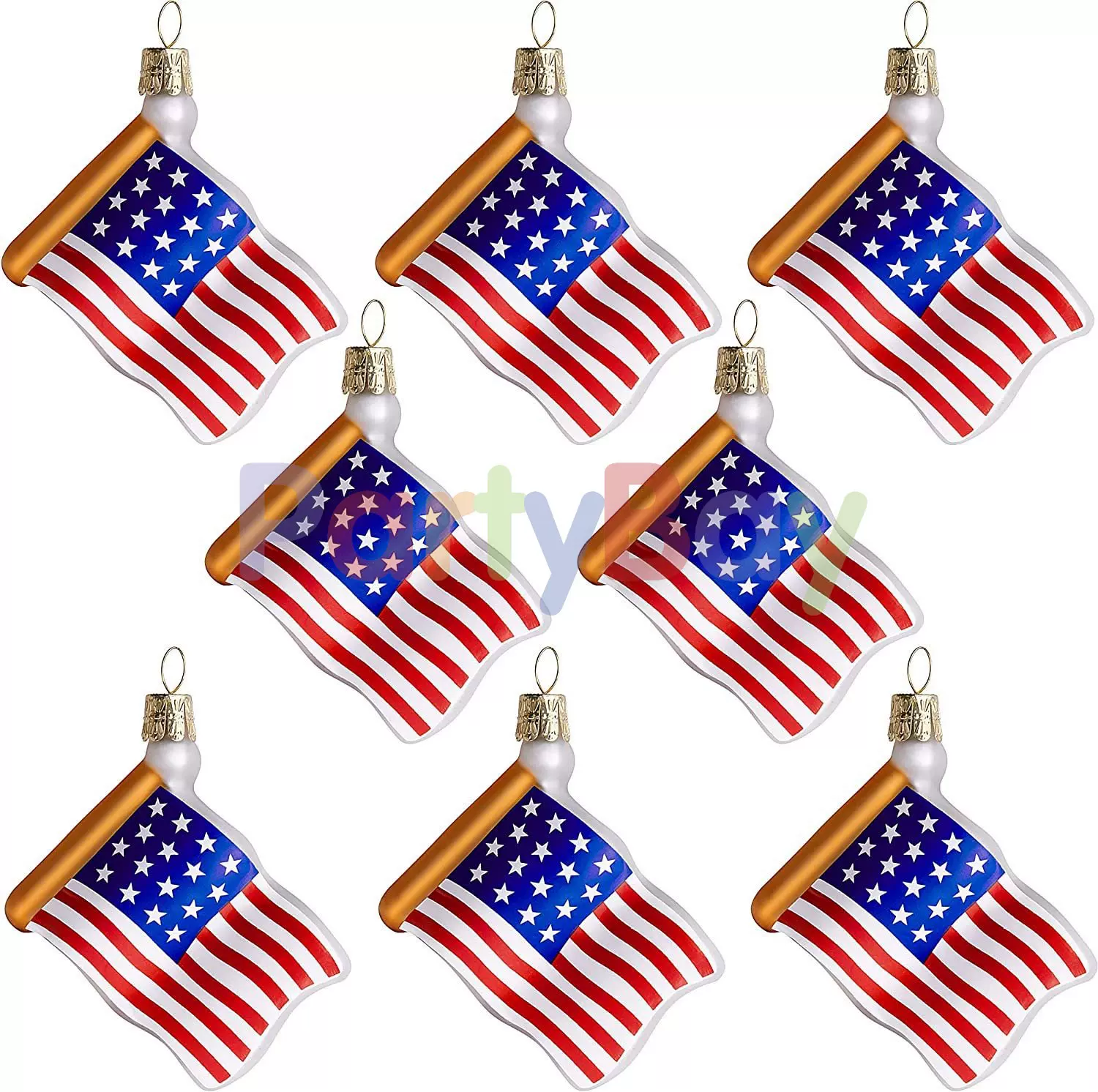 莱派美国独立日装饰品 7CM美国国旗立体挂件圣诞球 国庆节爱国球1