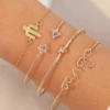 Bracelet, set, 4 pieces