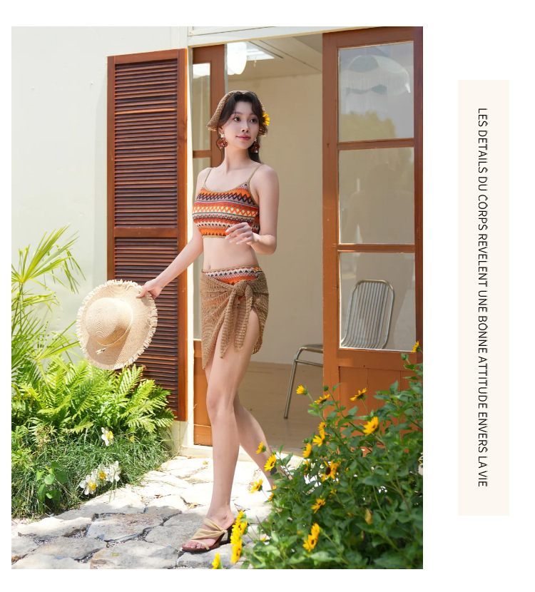 GraceChic GraceChic 2025 Women's High-End New Bikini Beach Vacation Sexy Three-Piece Set High-Waist Stunning Two-Piece Swimsuit_voghion.com