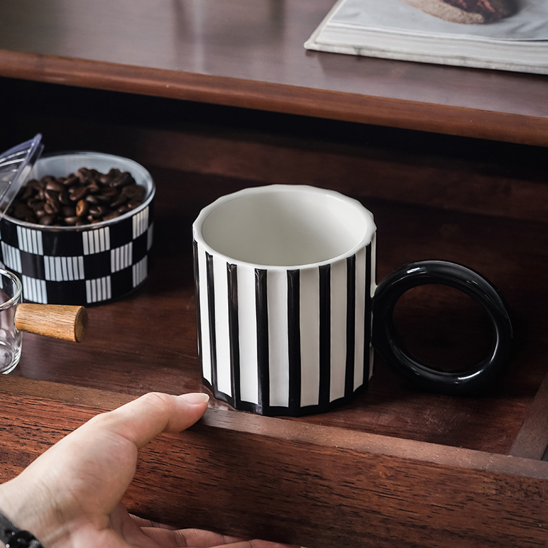 Ceramic Coffee Mugs For Office Trendy Creative Gift Set For Pairs_voghion.com