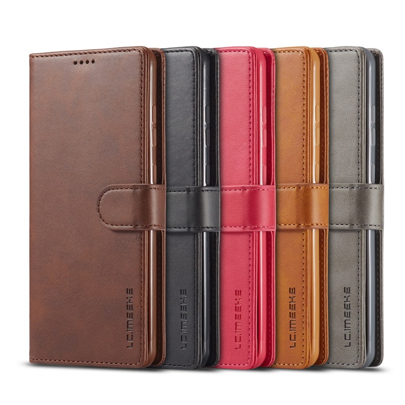 Business-Style Calfskin Pattern Suitable for Samsung S26Plus Flip Wallet Phone Case S25Fe Card Slot Leather Case with Buckle