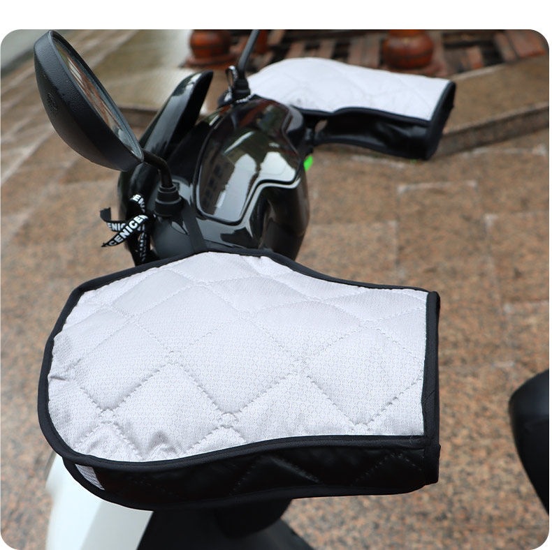 Electric Motorcycle Windproof and Rainproof Double-Sided Waterproof Gloves Handlebar Covers for Spring and Autumn, Thin Style for Summer Sun Protection