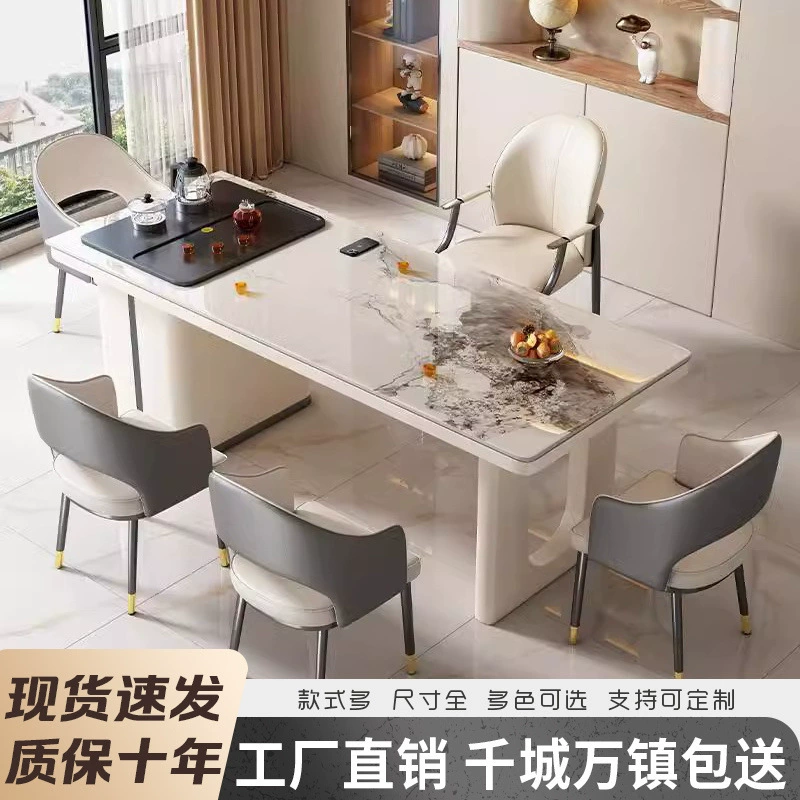 Светлый роскошный набор из чайного столика и стульев в современном стиле, компактный чайный столик для офиса, кофейный столик, чайный набор для маленькой квартиры, балкона или дома.