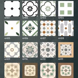 French retro Chinese style toilet tile Internet celebrity B & B restaurant kitchen bathroom coffee shop balcony floor tile