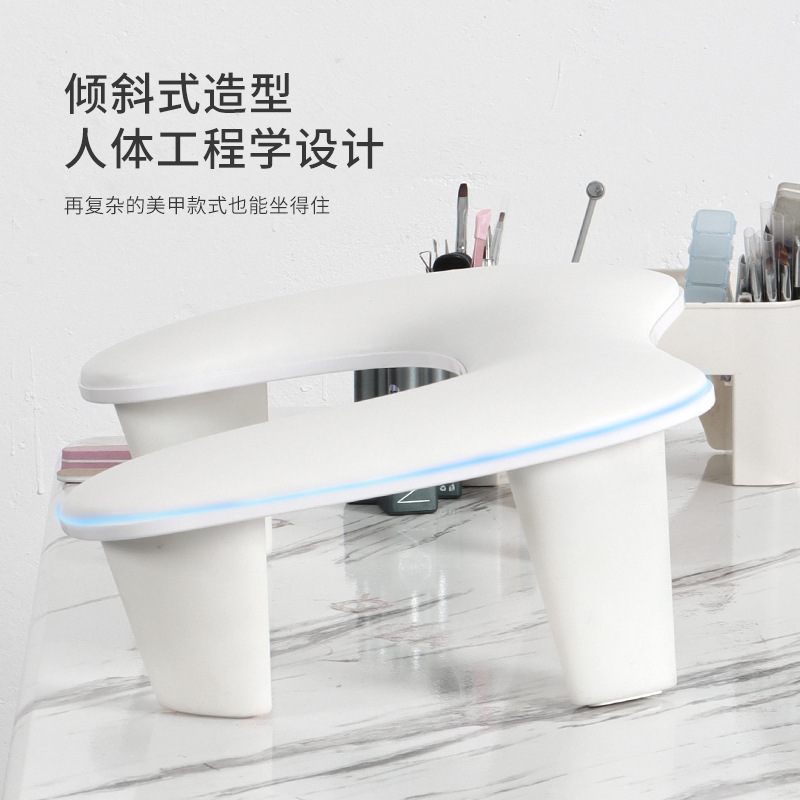 Almohada de mano de manicura de dos manos U1 transfronteriza Soporte extraíble portátil Diseño de inclinación Piel de PU Almohada de mano multifuncional cómoda