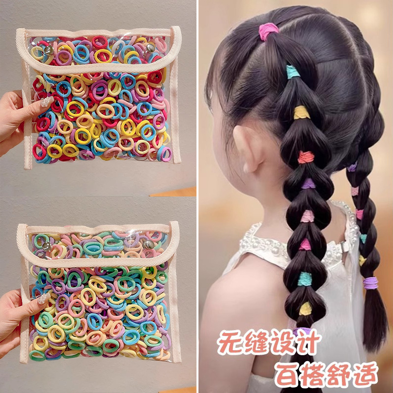 2025新款儿童橡皮筋不伤发多巴胺头绳女童高弹力扎头发绳宝宝发圈
