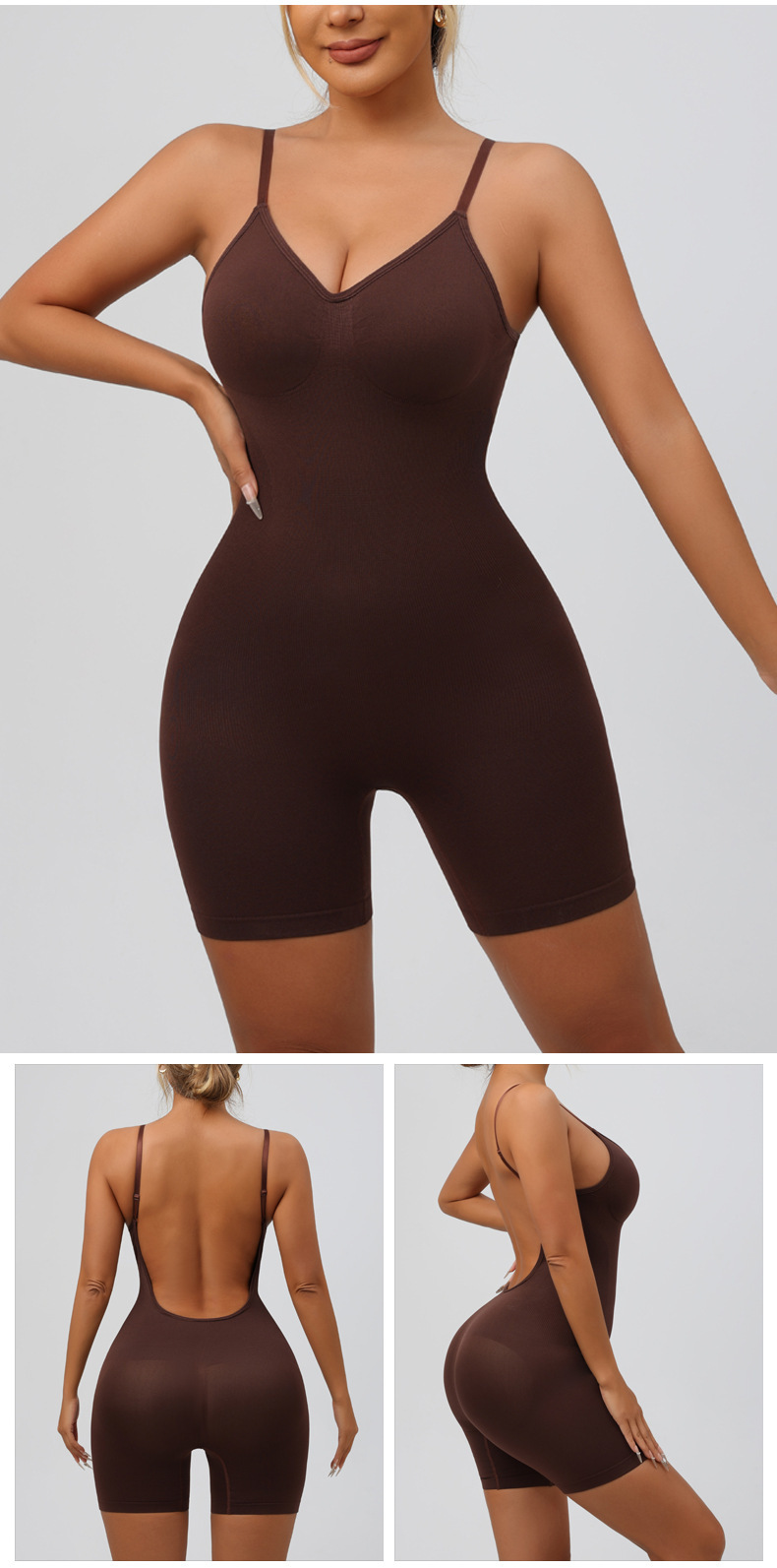 Women's Shapewear Bodysuit, Backless Hip Lifting Waist Trainer_voghion.com