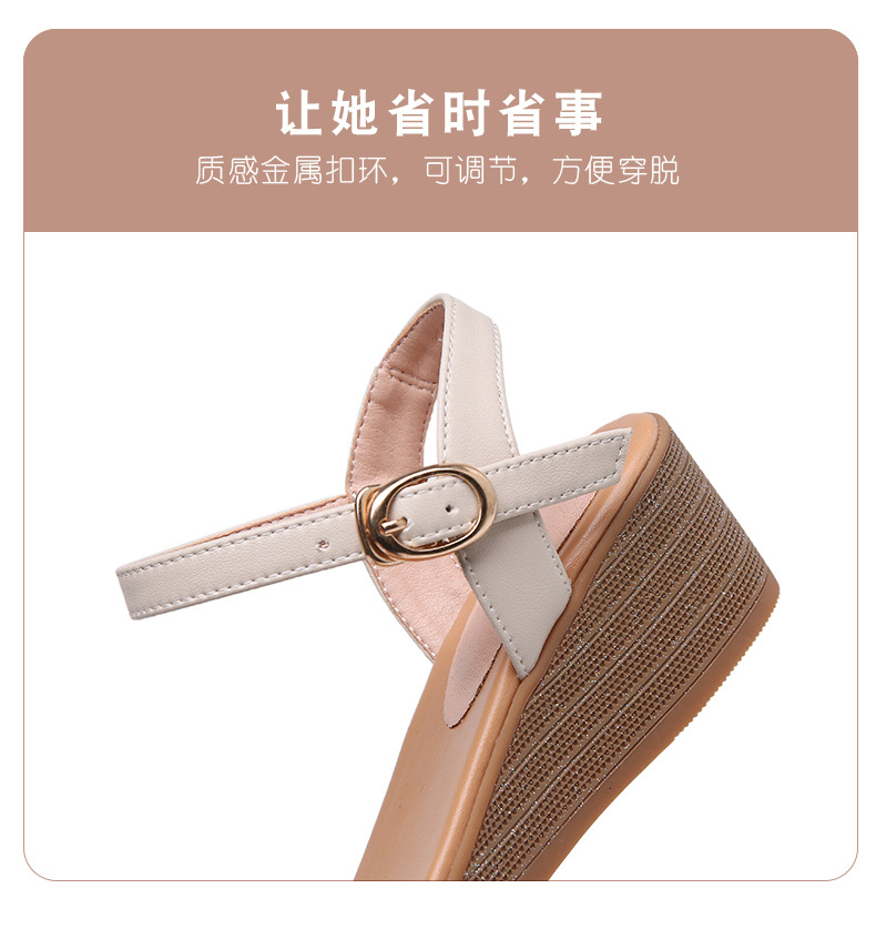 Sandal nữ đế xuồng da thật, quai chữ V đơn giản, đế mềm thoải mái — Trắng be chi tiết 20