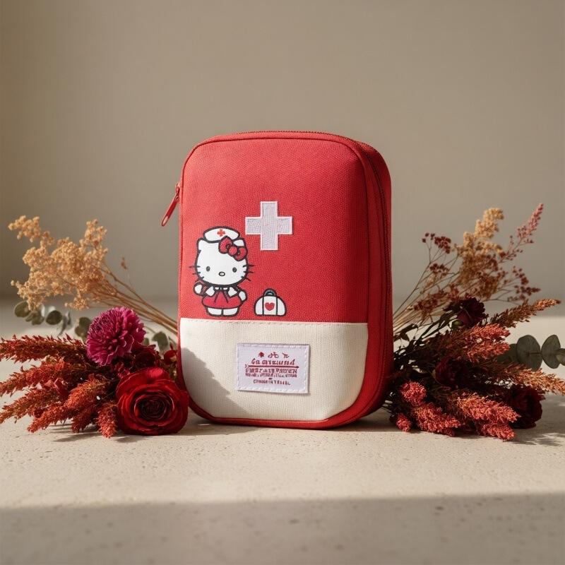 KT Cat Red Cross Portable First Aid Kit Outdoor Household Medicine Storage Hard Shell Epidemic Prevention Medical Kit KT Cat Red Cross Portable First Aid Kit Outdoor Household Medicine Storage Hard Shell Epidemic Prevention Medical Kit