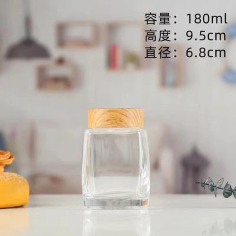 高温耐性保管密封瓶ガラス透明蜂蜜ボトルマルチ仕様ジャムボトル食品ナッツボトル大容量|undefined