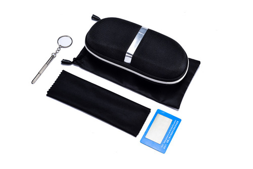 Multifunctional glasses hook box, can add LOGO, multifunctional screwdriver glasses bag zipper box, glasses cloth