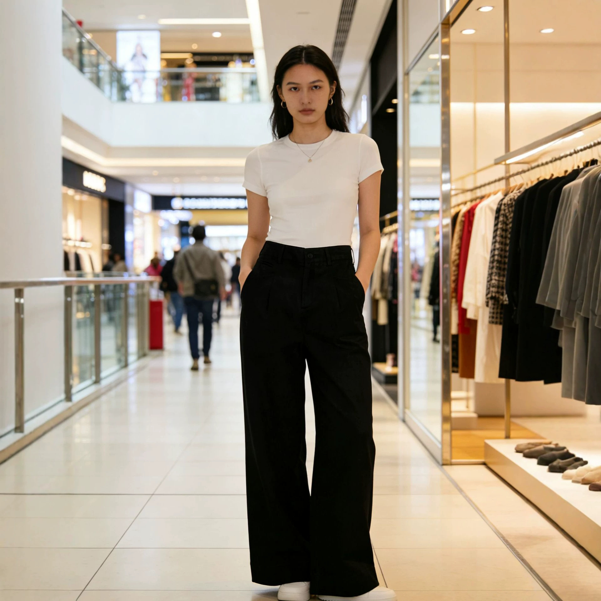 2026春夏郑州女裤杭派新款九分裤高腰显瘦直筒百搭郑州女裤产业带