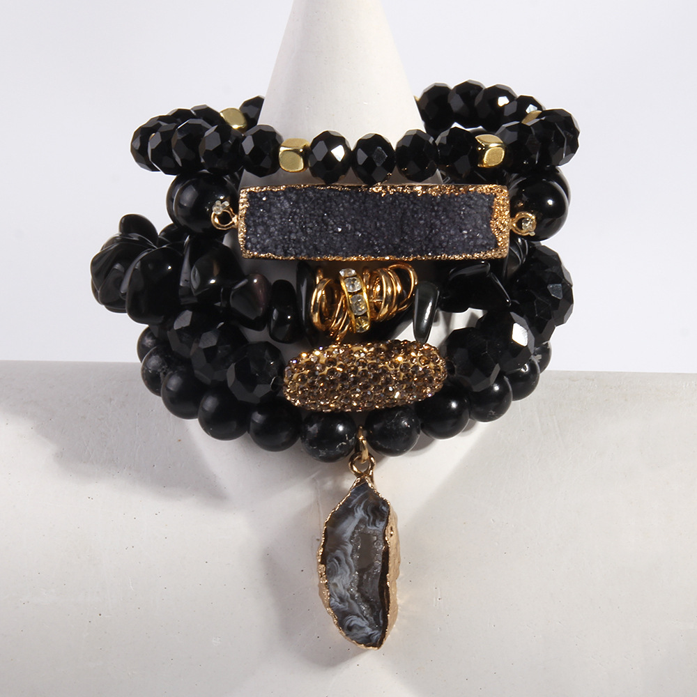 113g Weight Natural Stone Pendant Material Bracelets Classification Natural Stone Chain Material Beaded Chain Chain Type 1 Piece Quantity Holiday, Tea Party Occasion natural stone Material Geometric Pattern Women's Gender Vacation Style Vacation Geometric Natural Stone Beaded Chain Bracelets In Bulk 19