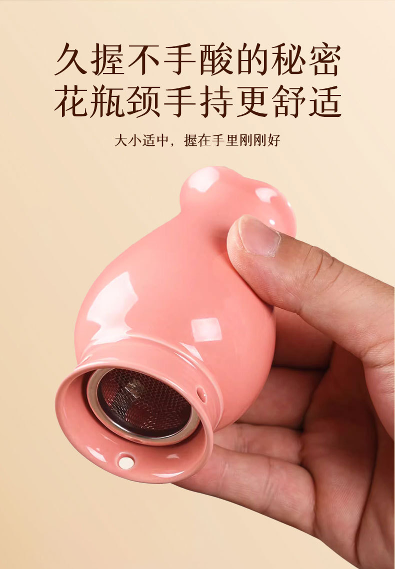 Moxa Facial Warming Tool Mei Ren Jiu Beauty Moxibustion Device with 10ml Oil for Spa Gua Sha Care in use