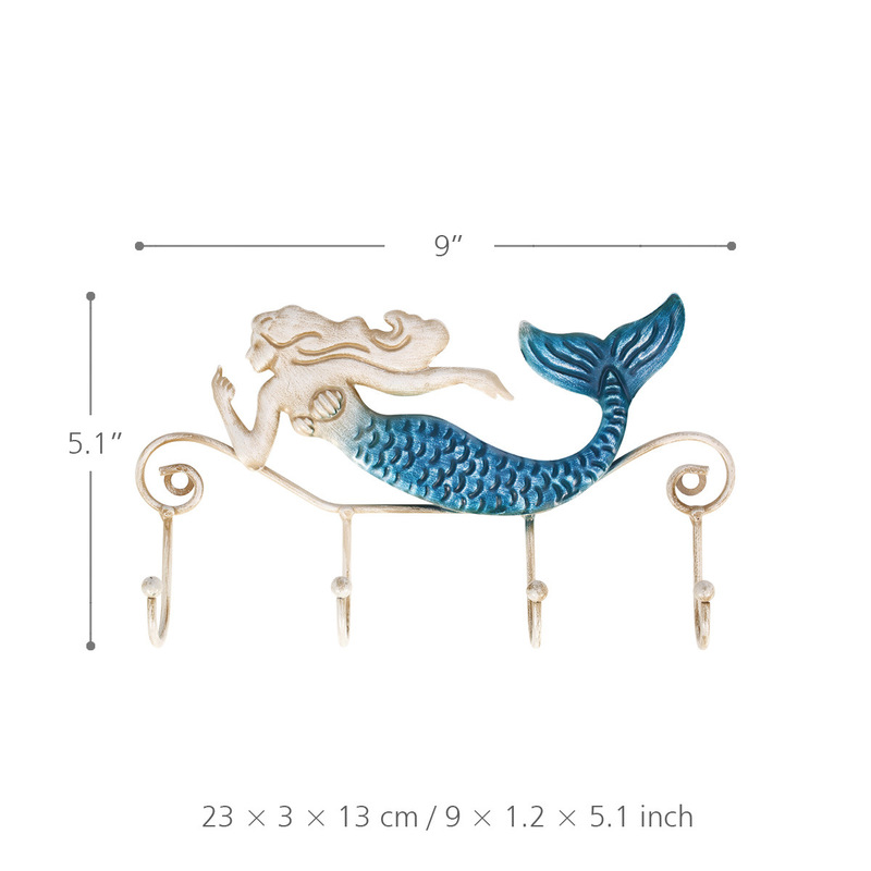 Wall-Mounted Kitchen and Bathroom Hooks, American Nordic Style Animal Painted Iron Art Crafts, Decorative Cat Wall Storage
