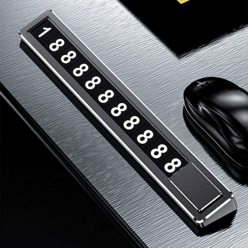 Скрытый переключатель номерной таблички телефона из металлического сплава для автомобиля