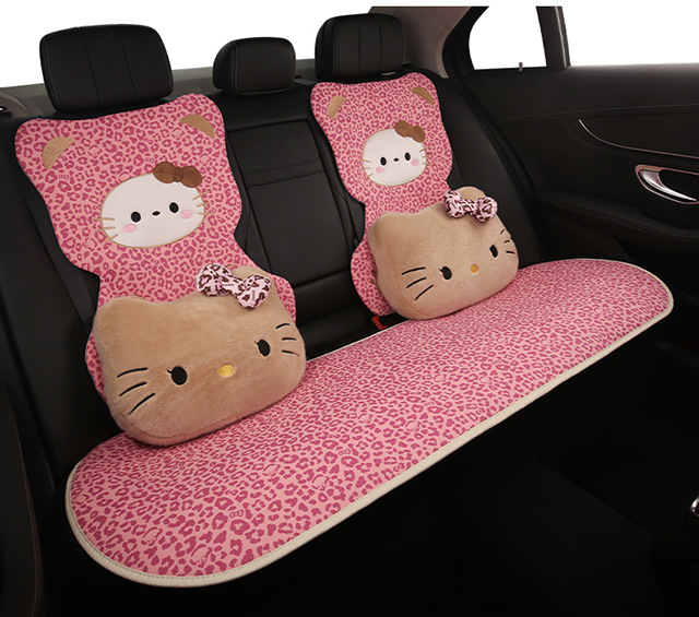 Car Headrest and Lumbar Support Cartoon Kt Cat Headrest Pillow, Car Headrest for All Seasons, Lumbar Pillow, Neck Pillow, Car Headrest