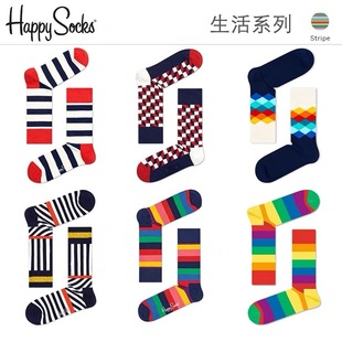 HappySocks��ɫ�m��Ů����ins���W�t�ʺ�lϵ����Ͳ�⴩���^���m
