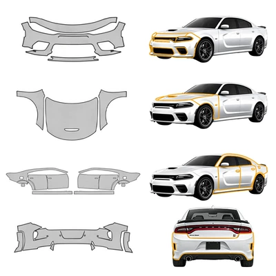 Suitable for Dodge Charger Scat Pack Widebody 2024 pre-cut TPU transparent PPF (Car paint protective film) - for-dodge-charger-scat-pack-widebody-2020-2024-tpu75mil-matte-automotive-paint-protection-film