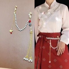 如意压襟国潮风旗袍压襟古风如意挂件汉服茶服流苏中式装配饰品女