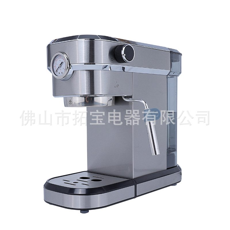 15bar semiautomática bomba italiana máquina de café de alta presión de espuma de leche de vapor toda la máquina de café de acero inoxidable con reloj