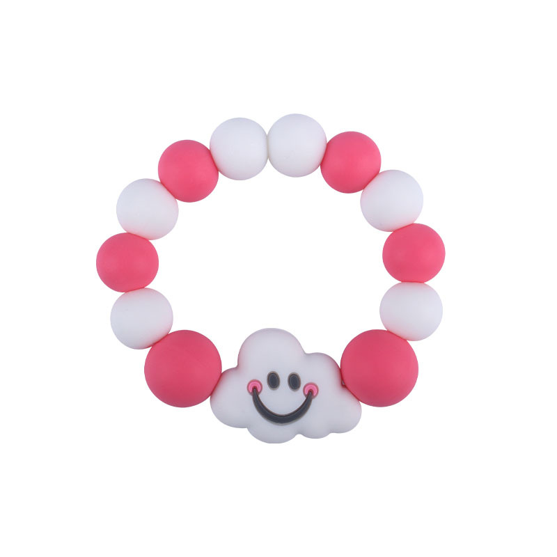 Nueva DIY creativo de dibujos animados juguetes de silicona suministros para bebés de dibujos animados animal erizo nube de silicona pulsera mordedor