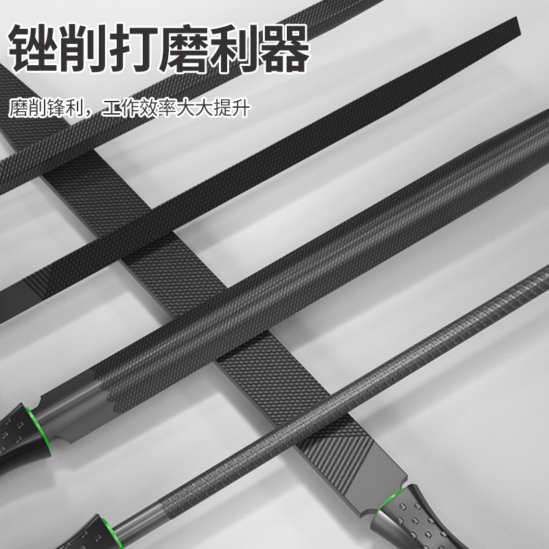 File grinding tool, high-strength steel triangular file, round file, semicircular file, flat file, small size squid clamp