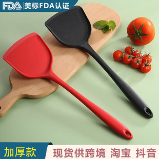 Thickened Silicone Spatula Kitchen Supplies High Temperature Resistant Non-stick Pan Cooking Spatula Household Cooking Silicone Chinese Spatula