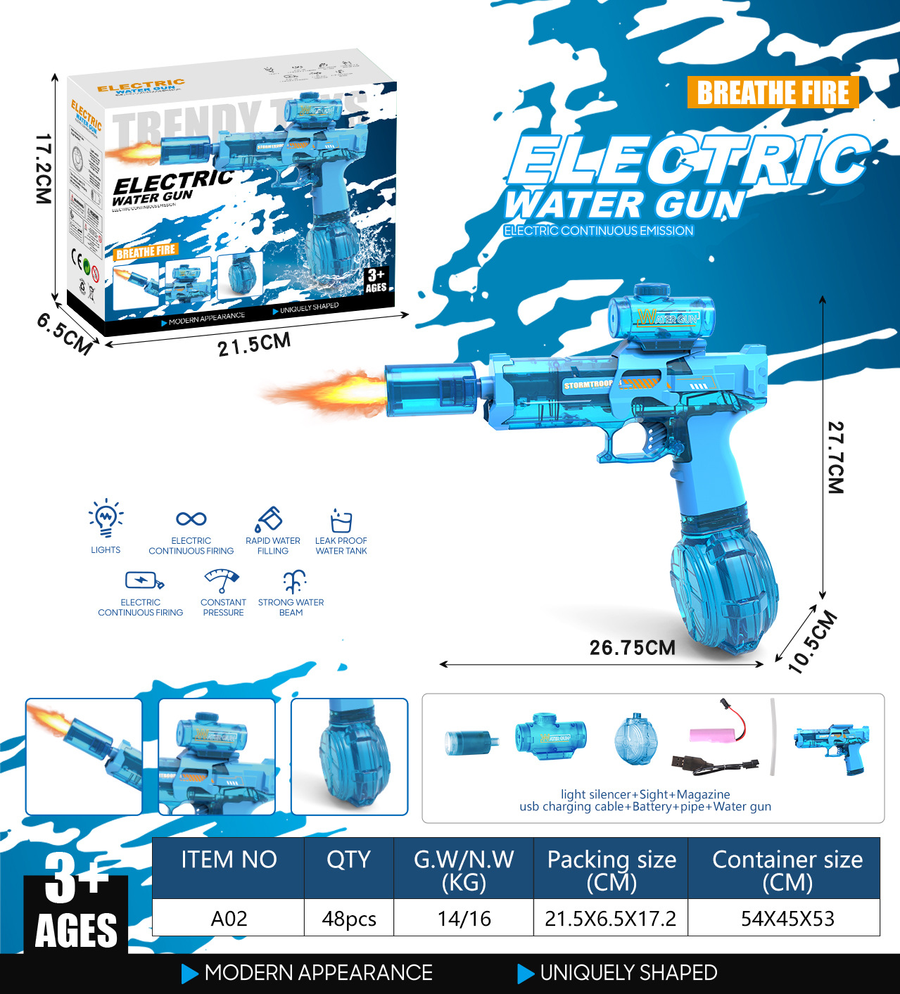 Firelight ice mouse [transparent blue] english color box