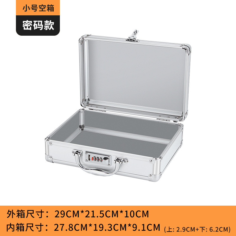 DIY caja de herramientas de aleación de aluminio maleta multifuncional equipo de hardware caja de instrumentos de almacenamiento de seguros caja de aluminio hogar
