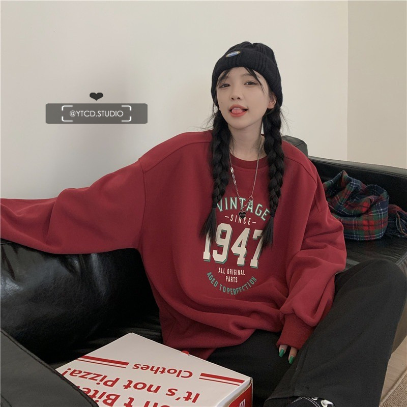 Xinyu Fleece-Lined Crewneck Sweatshirt for Women, New Autumn and Winter Korean Style Loose-Fitting Couple's Top, Plus-Size Trendy Jacket