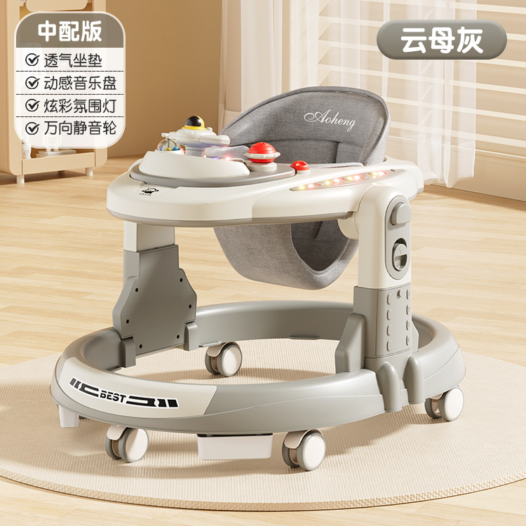 Piernas de tipo O para caminante infantil 3 - en - 1 anti-rollback plegable empujado a mano para caminante anti-O