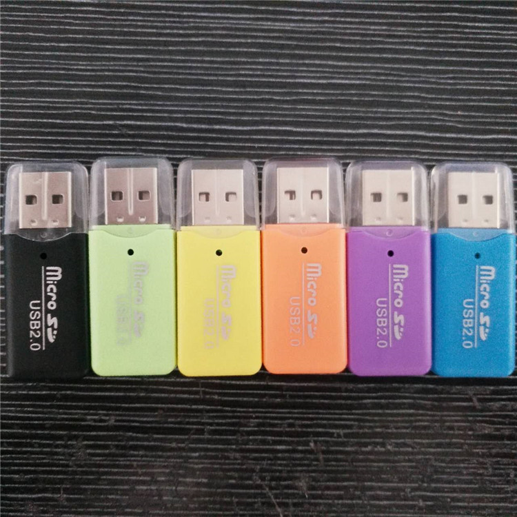 Factory wholesale ice cool card reader microSD/TF card/mobile phone memory card USB High speed 2.0 card reader