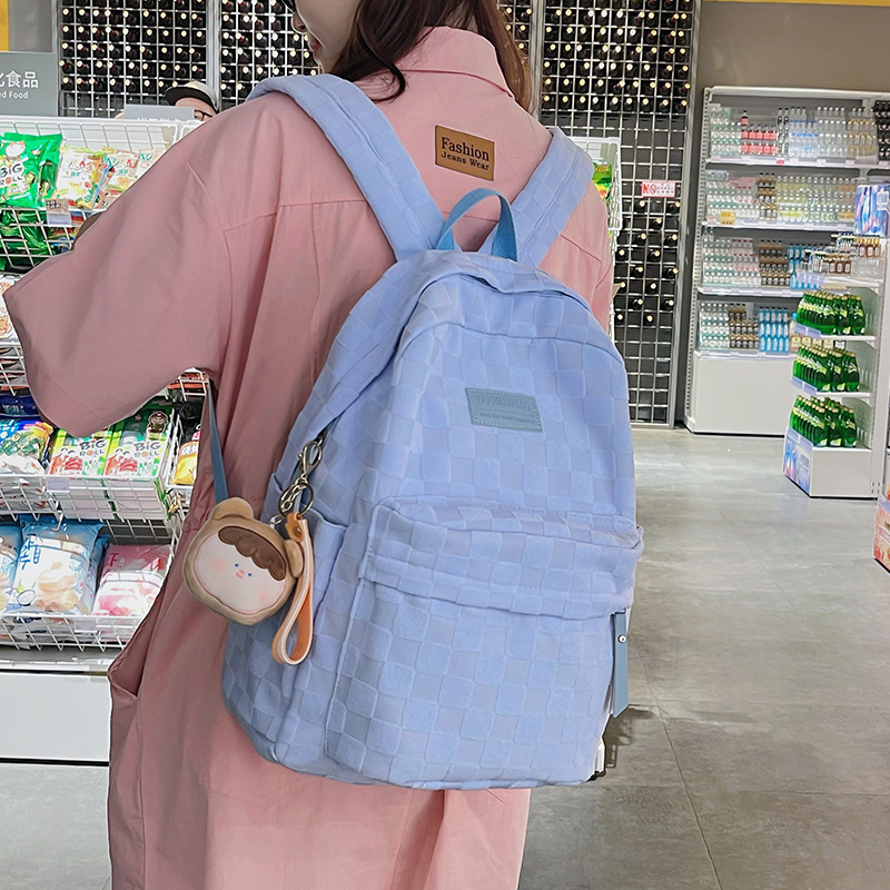 Factory direct expandable double-shoulder backpack simple trendy high school college student backpack load-reducing storage backpack wholesale
