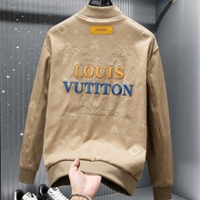 欧美潮牌字母刺绣棒球服外套男士2025新款秋季休闲修身夹克男上衣