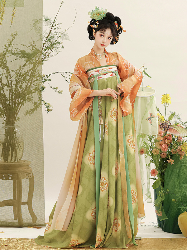 新作【ネオンコート】オリジナル漢服女性復元唐風胸丈スカート花柄国民風デイリーフェアリー春夏スタイル|undefined