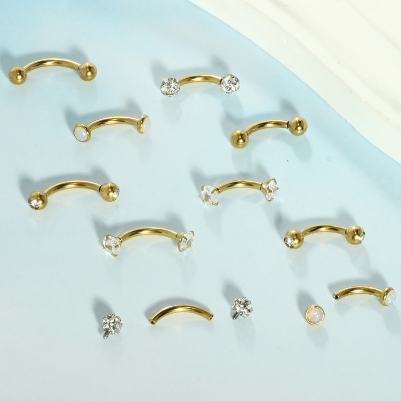 Labret piercing jewelry detail image