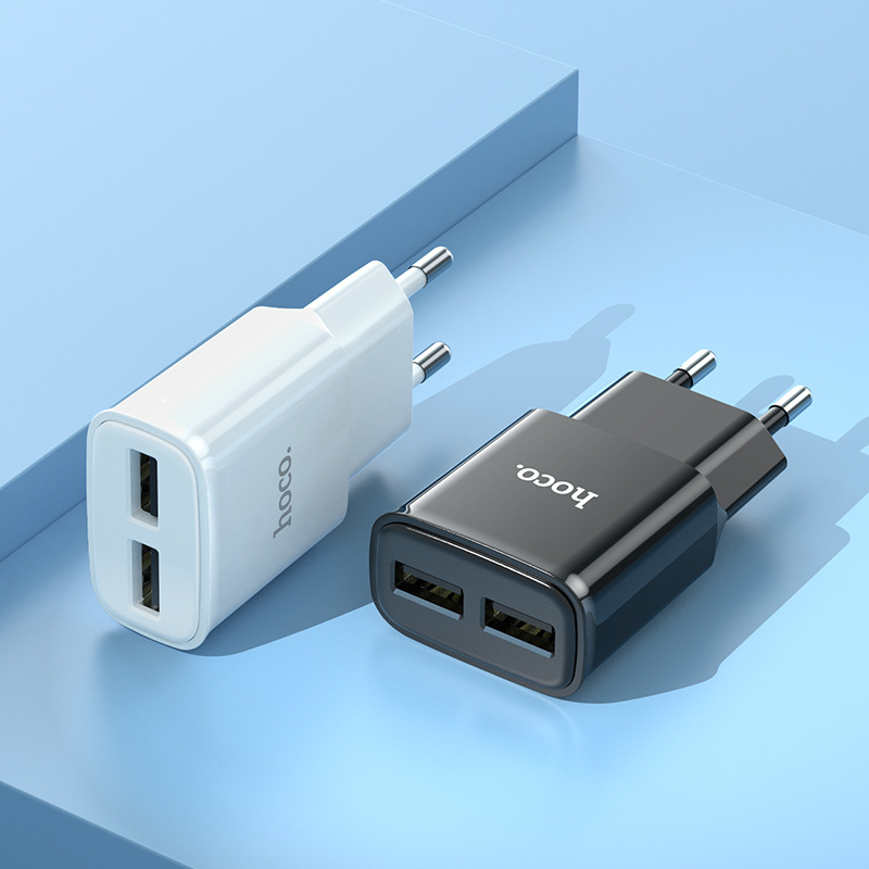 Dual Port Usb Wall Charger For Apple Android And Type-c Devices_voghion.com