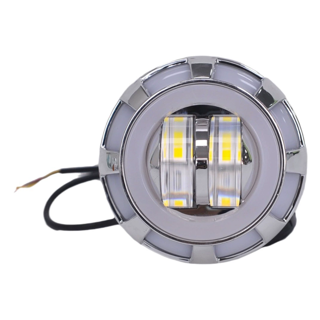 Мотоцикл электромобиль светодиодный ангел глаз магический глаз свет супер яркий желтый белый вспышка фар встроенная модификация прожекции