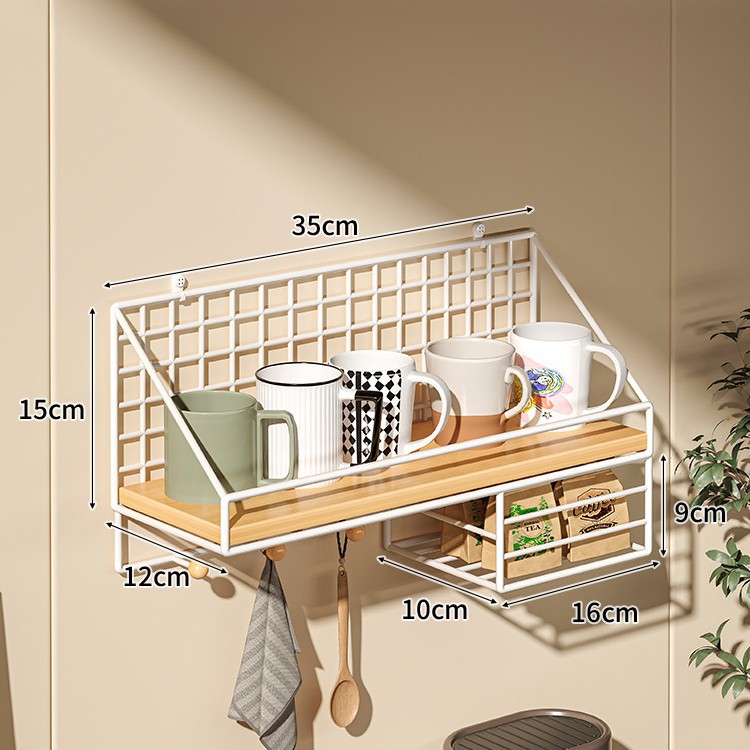 Taza colgada en la pared, taza de agua sin perforación, taza de café colgada en la pared, taza de té colgada en la pared, bolsa de té colgada en la pared