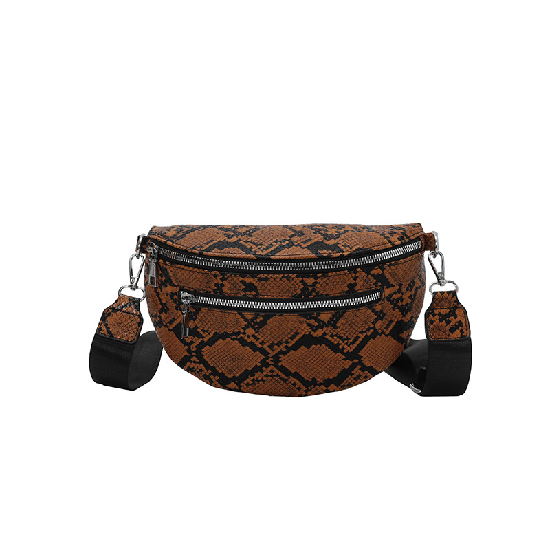 Bolso de cintura de piton para mujeres 2026 tendencia transfronteriza nueva moda europea y americana de moda ocio de viaje de hombro mochila